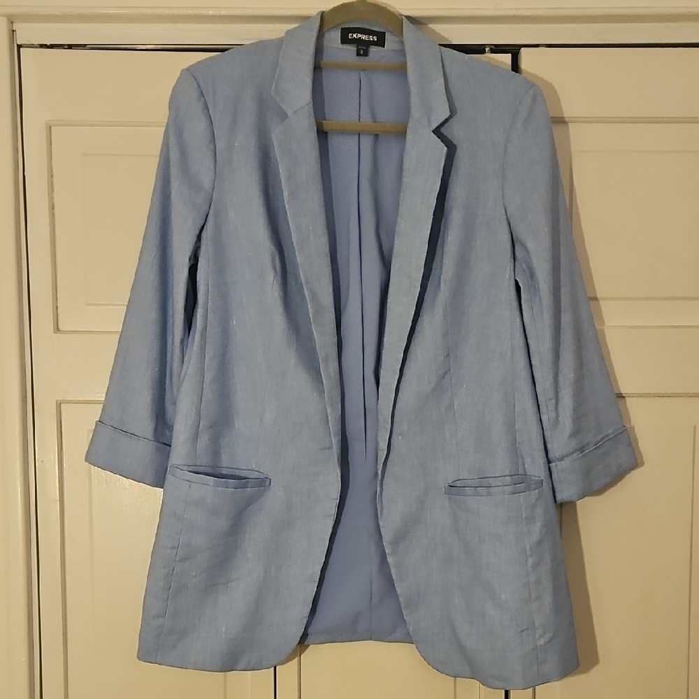 Express Size M Light Blue Women's Blazer